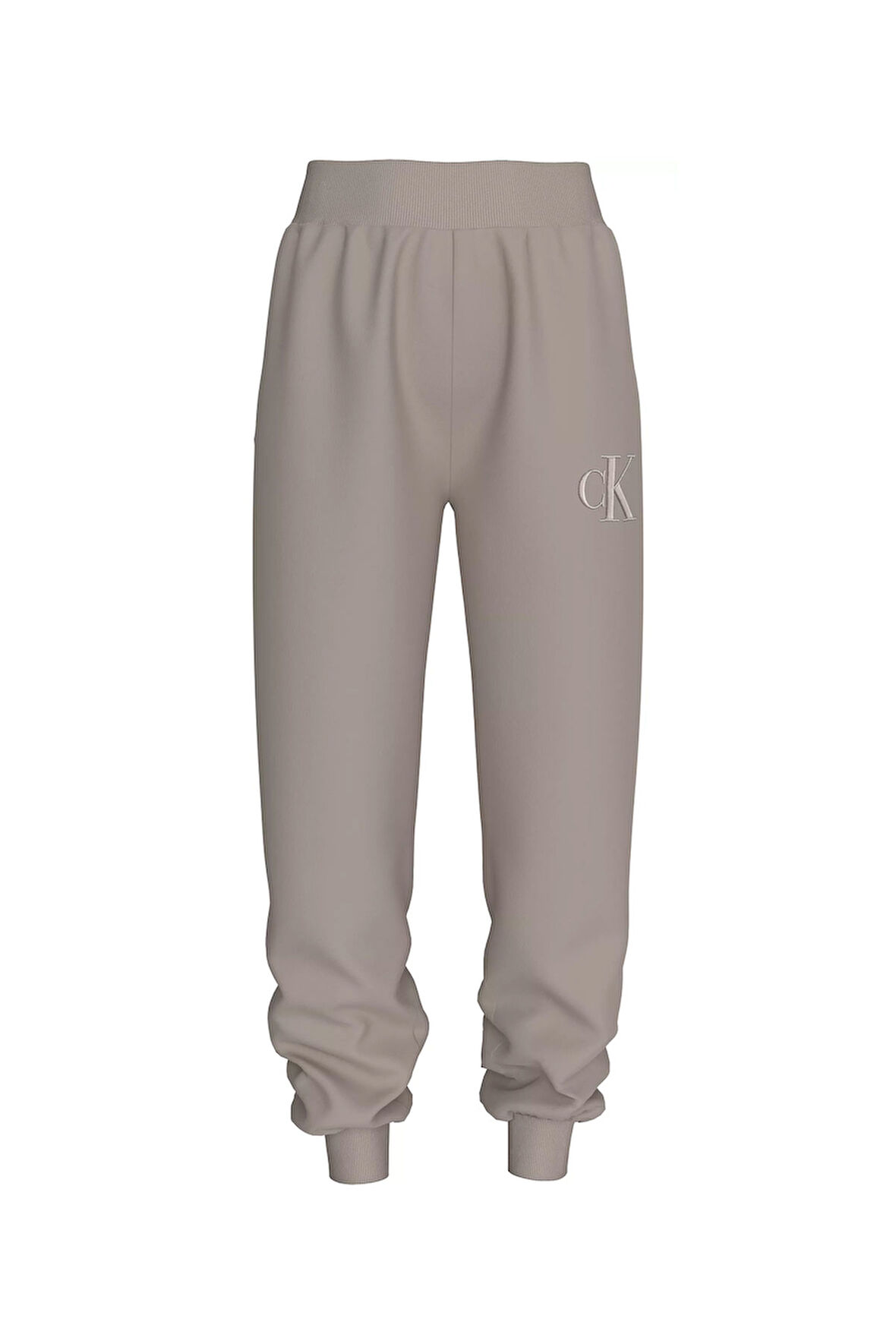 Kadın CK RAISED Kabartma Logolu Jogger Eşofman Altı - Bej  | XS