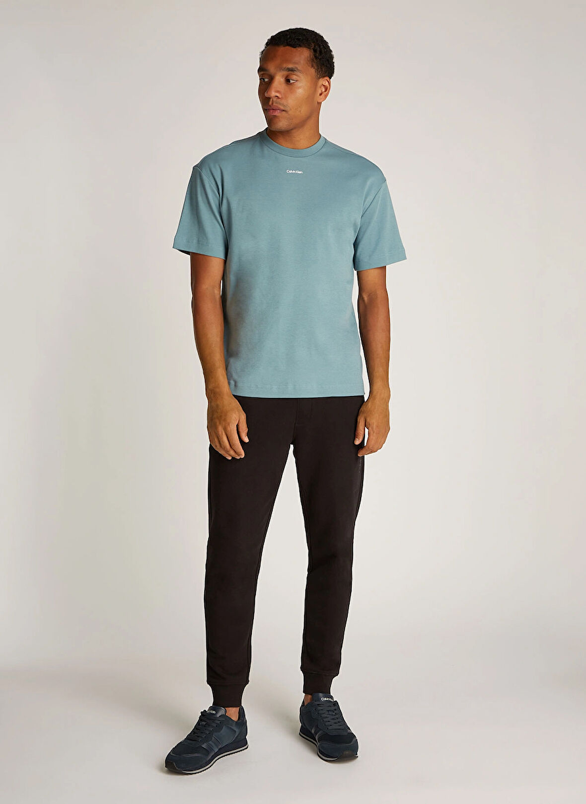 Calvin Klein Mavi Erkek T-Shirt K10K112487CFQ