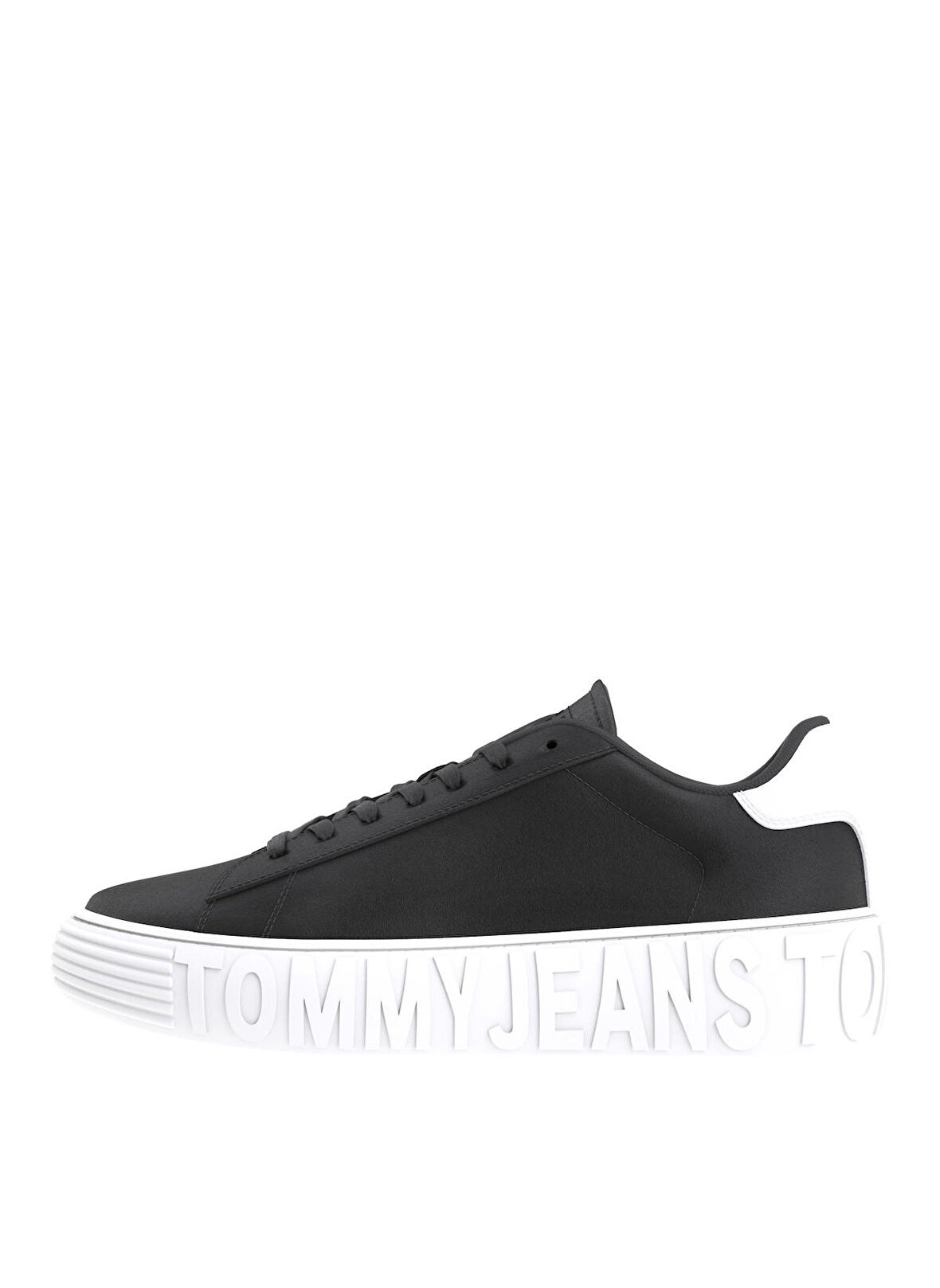 Siyah Erkek Sneaker TOMMY JEANS LEATHER OUTSOLE