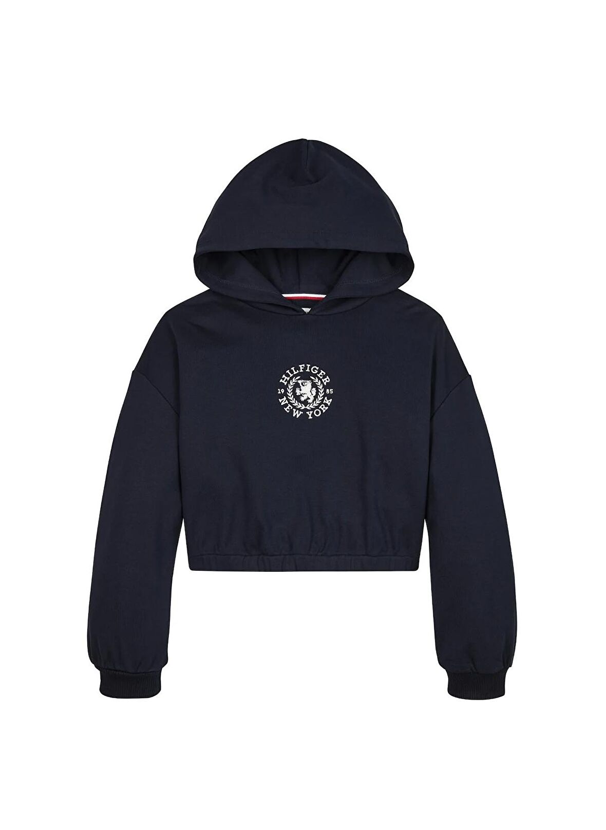 Tommy Hilfiger Düz Kız Çocuk Lacivert Sweatshırt CREST LOGO HOODIE