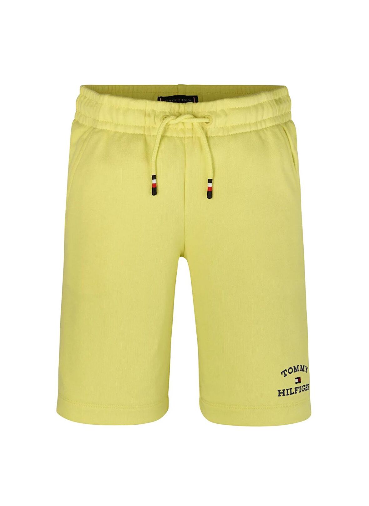 Tommy Hilfiger Lastikli Bel Normal Sarı Erkek Şort TH LOGO SWEATSHORTS