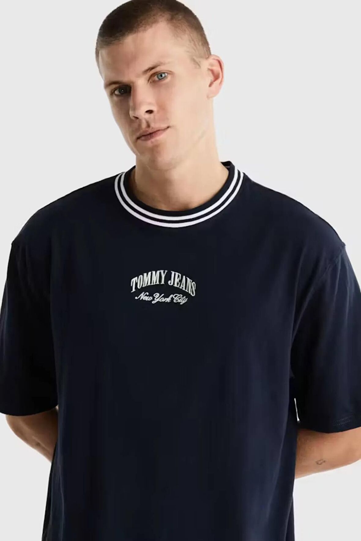 Oversized Tipping Tee Erkek Tişört-DM0DM18656