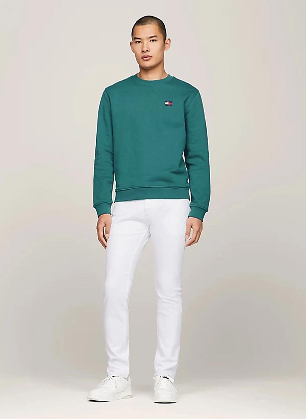 Tommy Jeans Normal Bel Normal Beyaz Erkek Denim Pantolon DM0DM187461CE