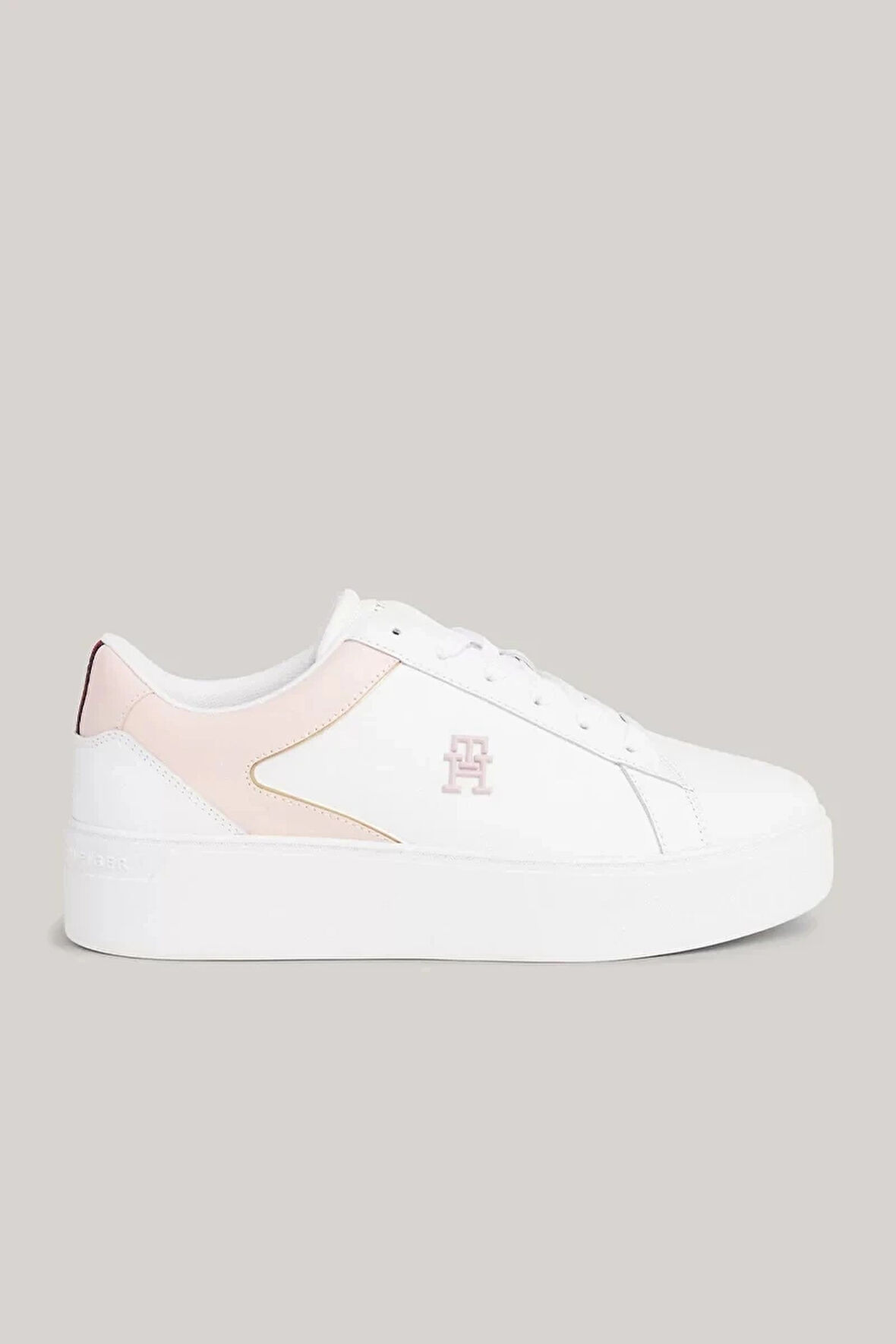 Tommy Hilfiger TH PLATFORM COURT SNEAKER Kadın Beyaz Sneaker FW0FW079100LB