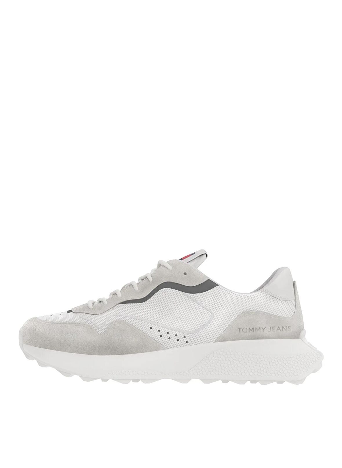 Tommy Hilfiger Ekru Erkek Süet Sneaker TJM RUNNER MIX MATERIAL