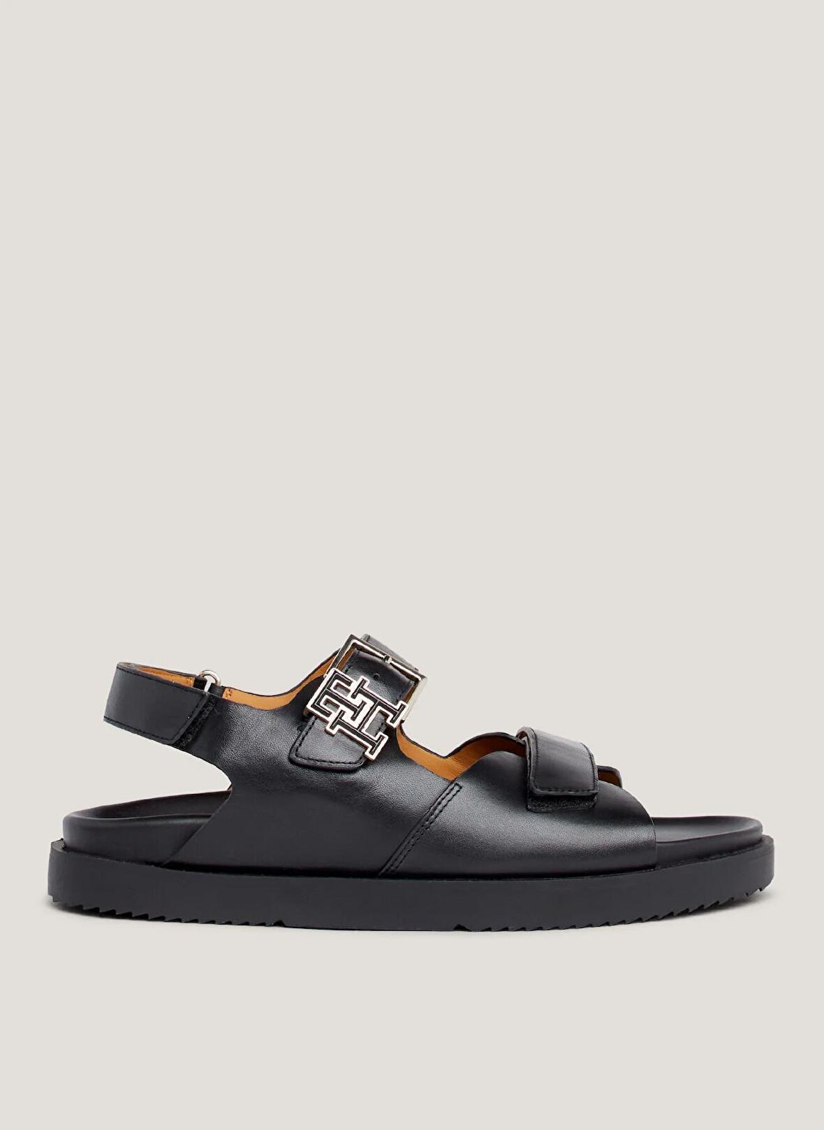 Tommy Hilfiger Deri Siyah Kadın Sandalet FW0FW07736BDS