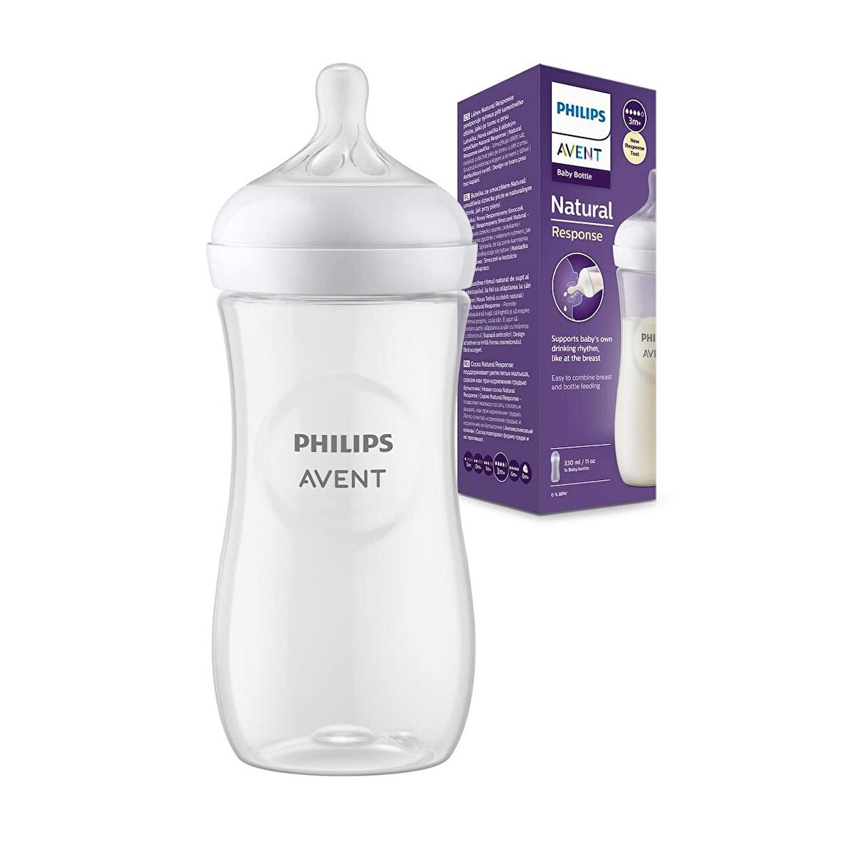 Philips Avent Natural Response PP Biberon 3 Ay+ 330ml SCY906/01