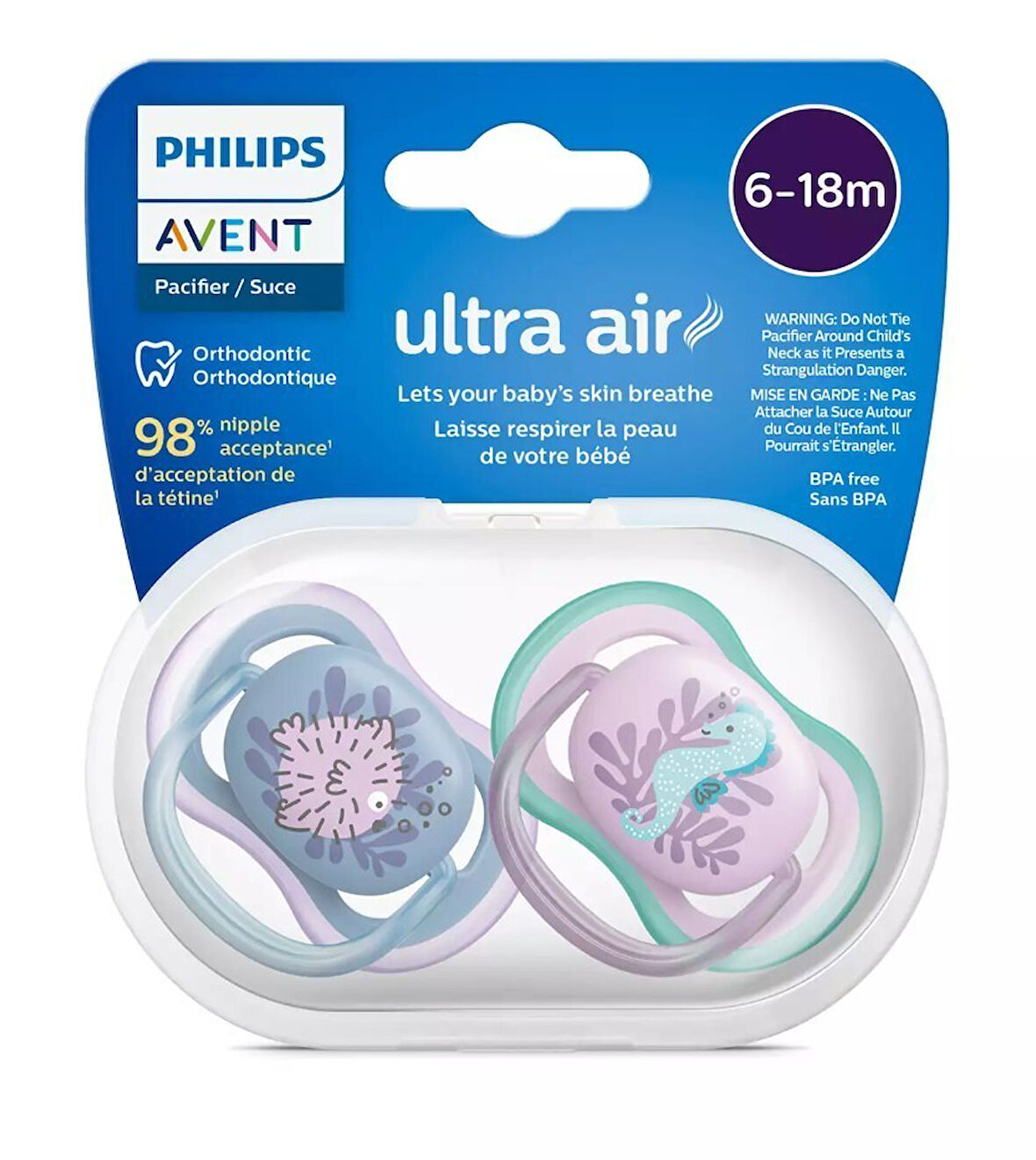 Philips Avent Ultra Air Emzik 6-18 Ay 2li Kız SCF085/61