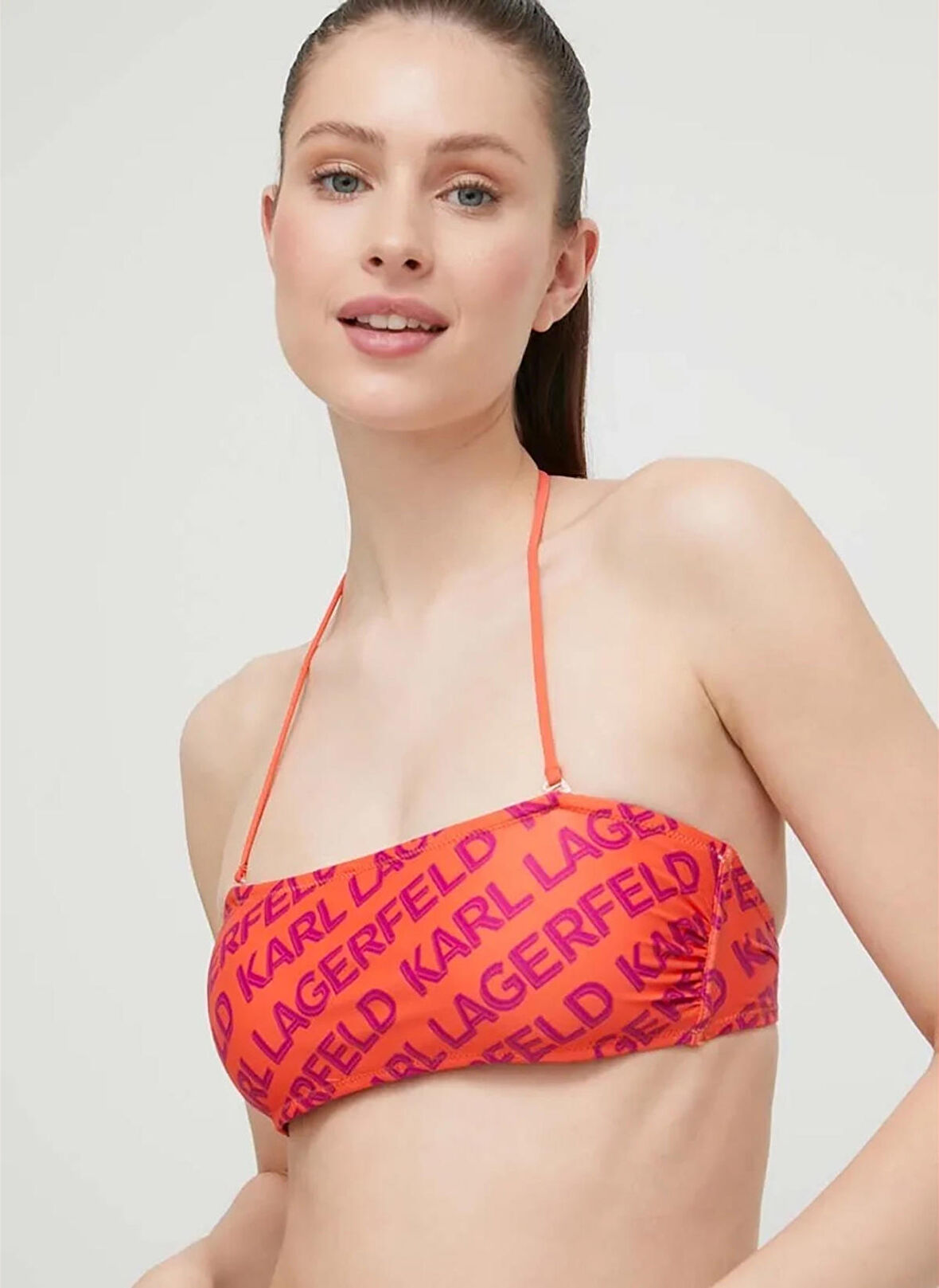 KARL LAGERFELD Pembe - Turuncu Kadın Bikini Üst 231W2209