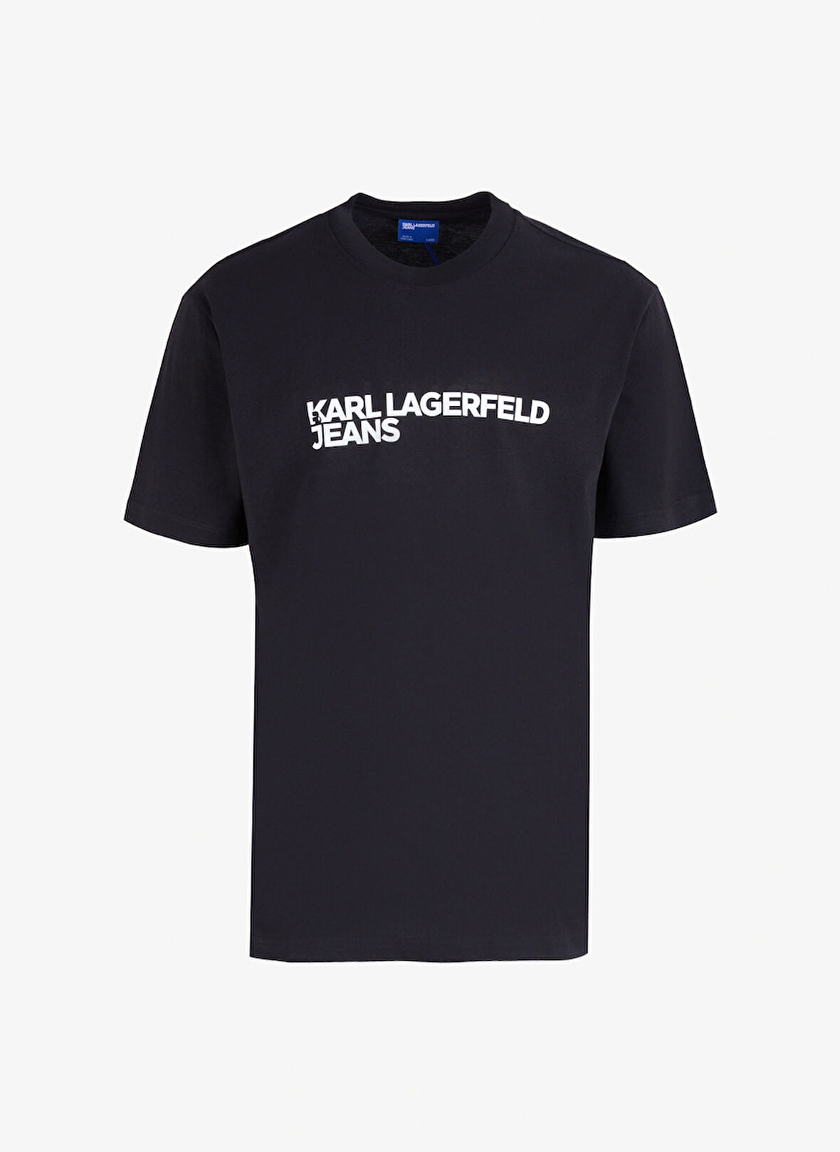 Karl Lagerfeld Jeans Bisiklet Yaka Siyah Erkek T-Shirt 235D1707_KLJ REGULAR SSLV TEE