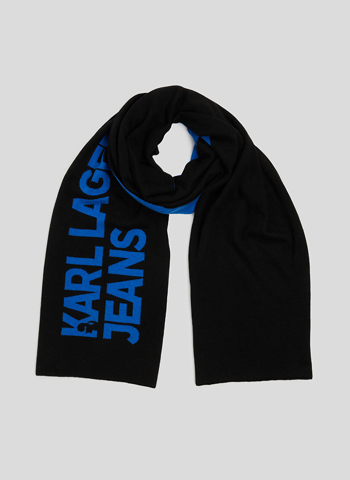 Siyah Erkek Atkı 236D3301_KNITTED LOGO SCARF