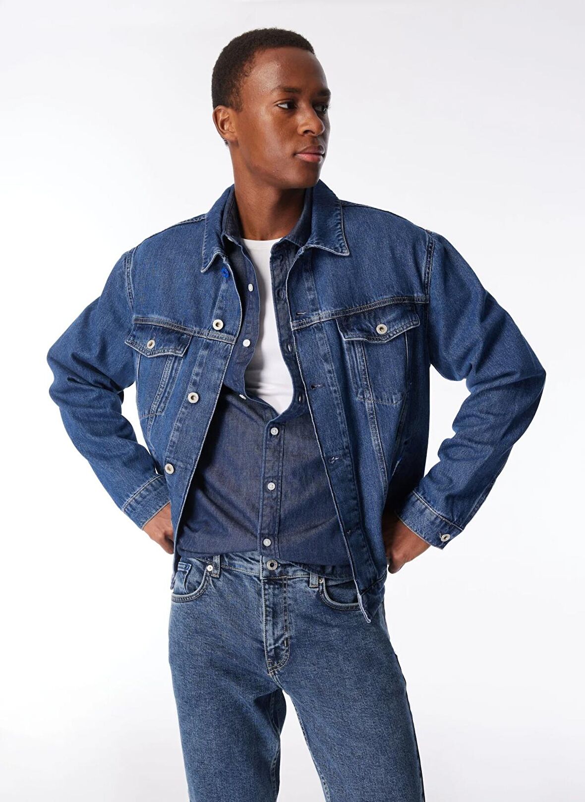 Erkek Denim Ceket 240D1404_KLJ REGULAR DENIM JACKET