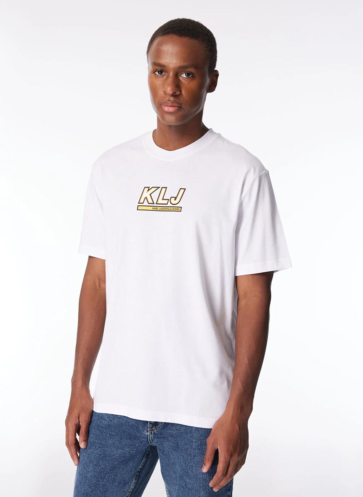 Beyaz Erkek T-Shirt 240D1701_KLJ REGULAR SSLV SKATE TEE