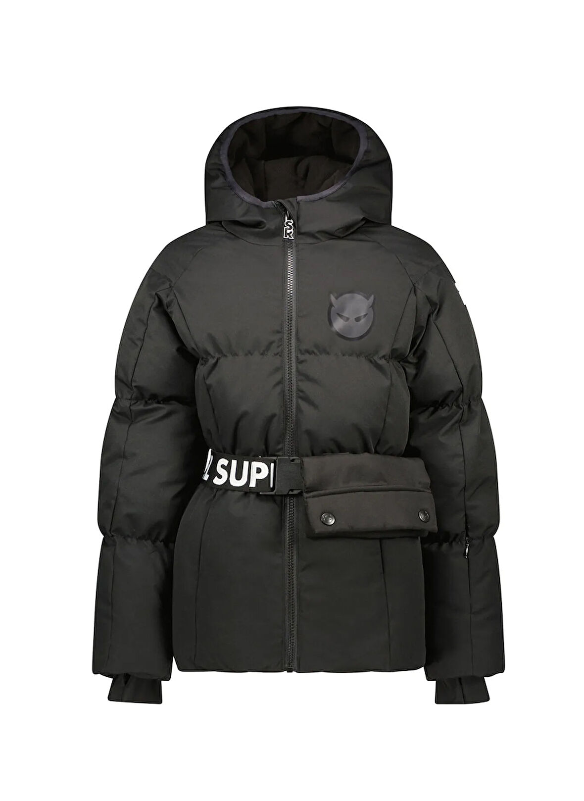 Super Rebel Siyah Kız Çocuk Kayak Montu R409-5204-AO-PUFF Girls fleece hood