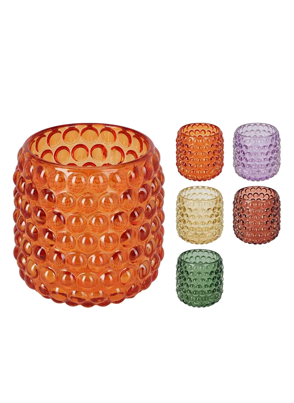 Boyner Evde Çok Renkli Mumluk Mumluk 5 Asortili 8.5cm