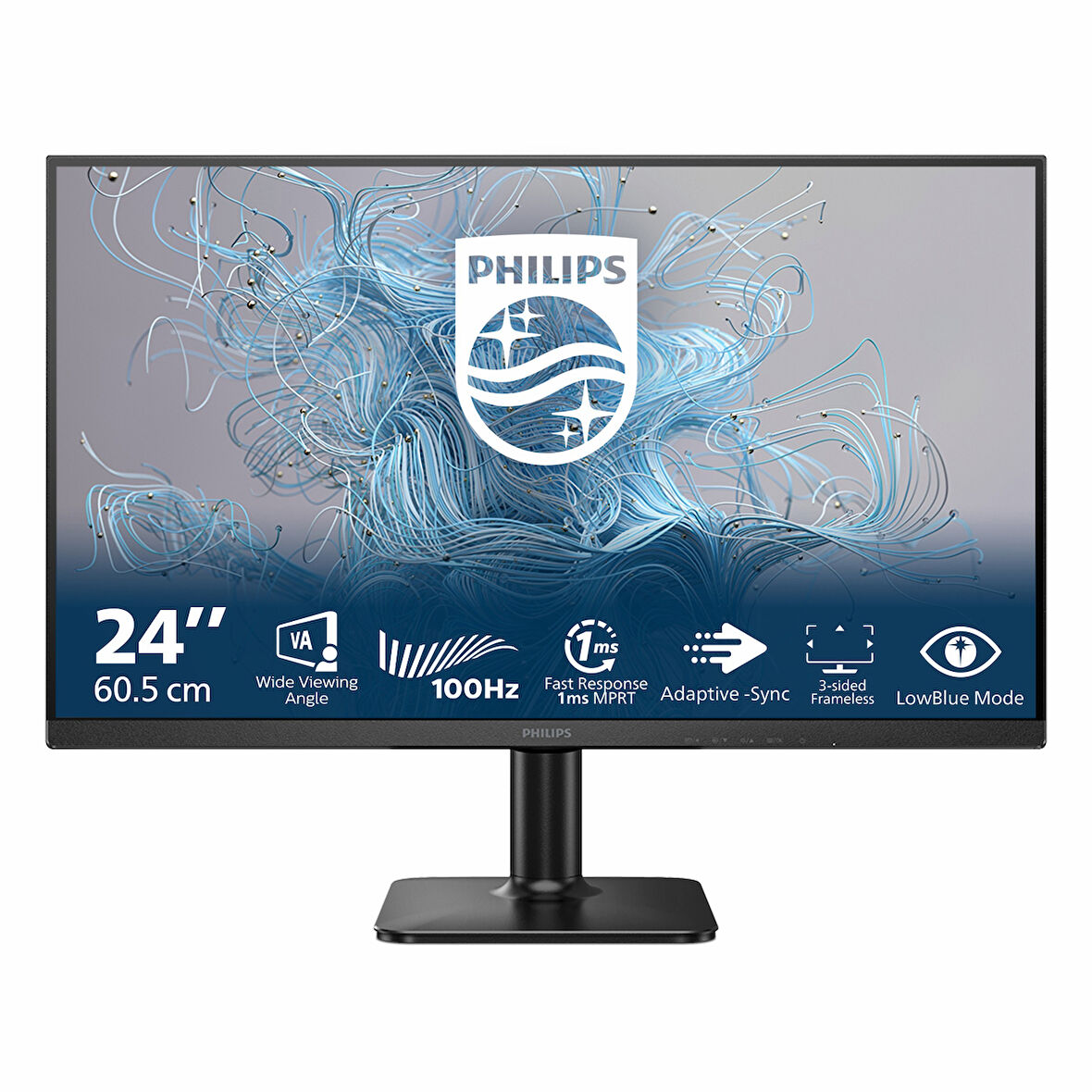 Philips 24E2N1100LB 23.8" 100Hz 1Ms VGA+HDMI FullHD Adaptive-Sync VA Vesa Monitör