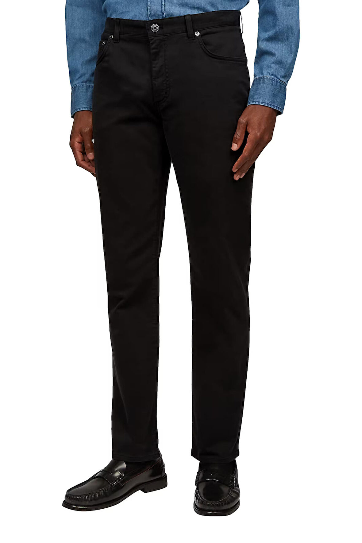 Erkek Regular Fit 5 Cepli Esnek Pantolon - Siyah | 33/32