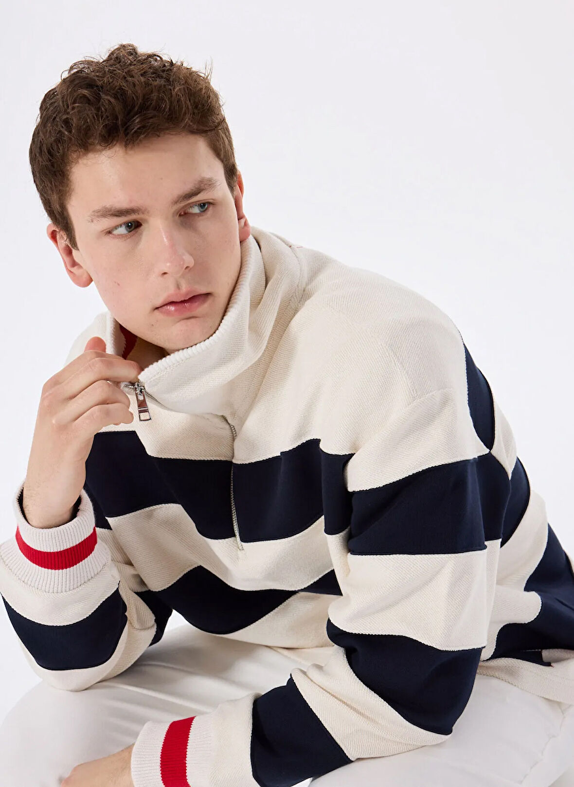 Tommy Hilfiger Mavi Erkek Sweatshırt MW0MW38967DW5