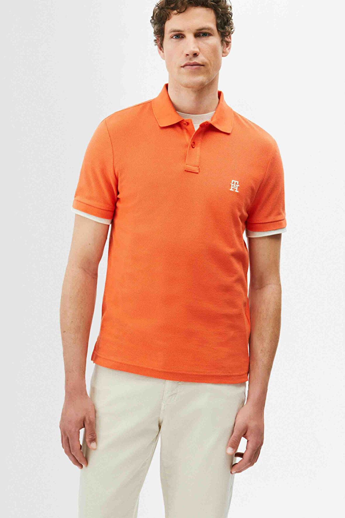 Erkek Th Regular Polo T-Shirt - Turuncu | XL