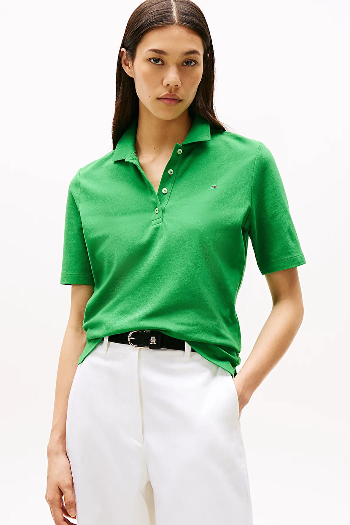 Kadın Th Pique 1985 Polo T-Shirt - Yeşil | S