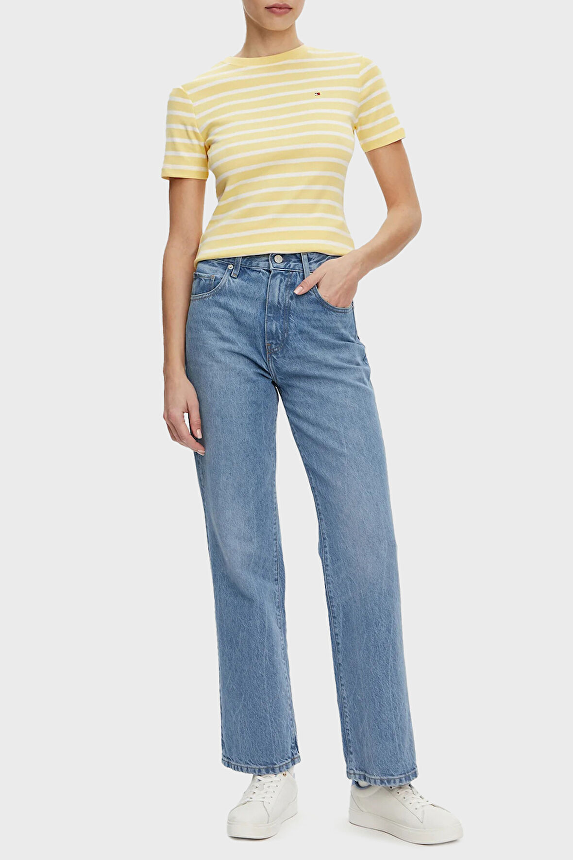 Tommy Hilfiger Bayan T Shirt WW0WW40587 0FR