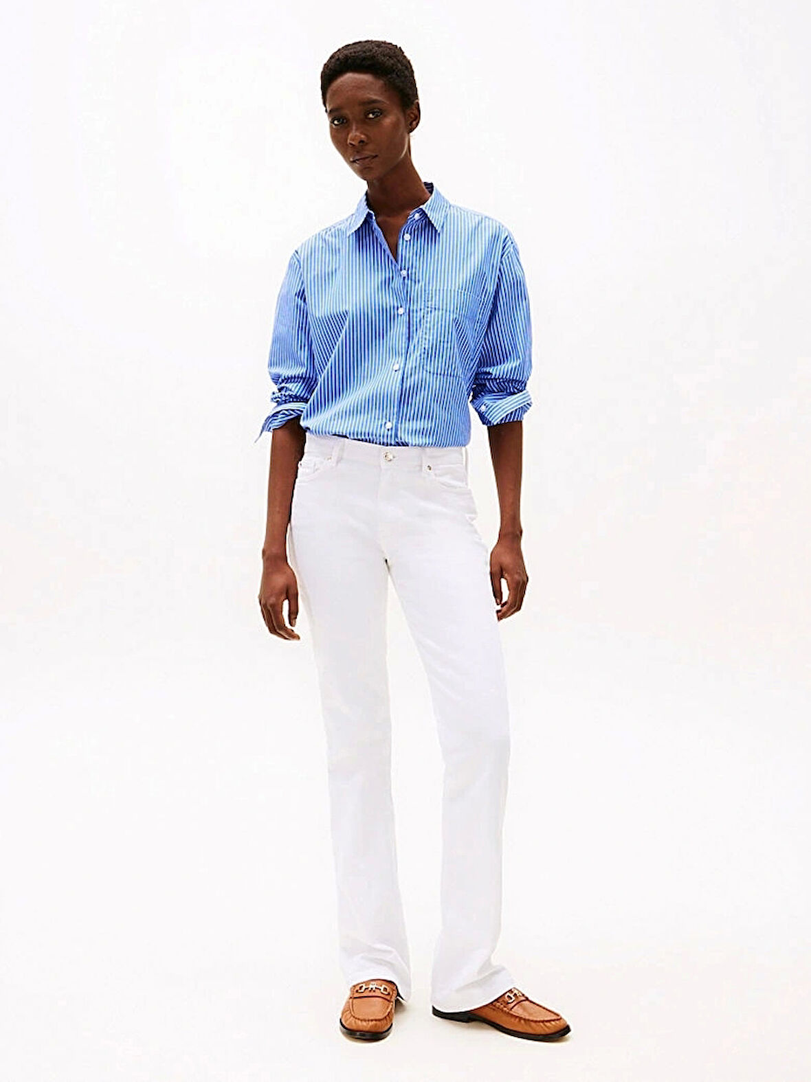 Tommy Hilfiger BOOTCUT RW WHITE Kadın  Pantolon WW0WW44362YCF