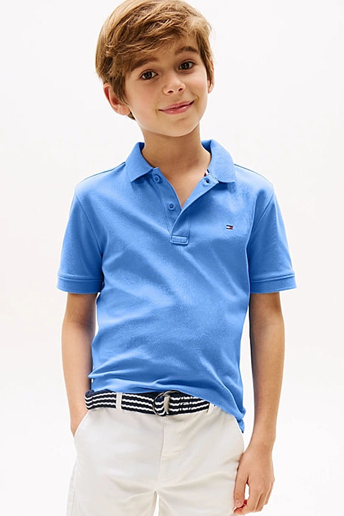 Erkek Çocuk İnterlock Polo T-Shirt - Mavi | 6 Yaş