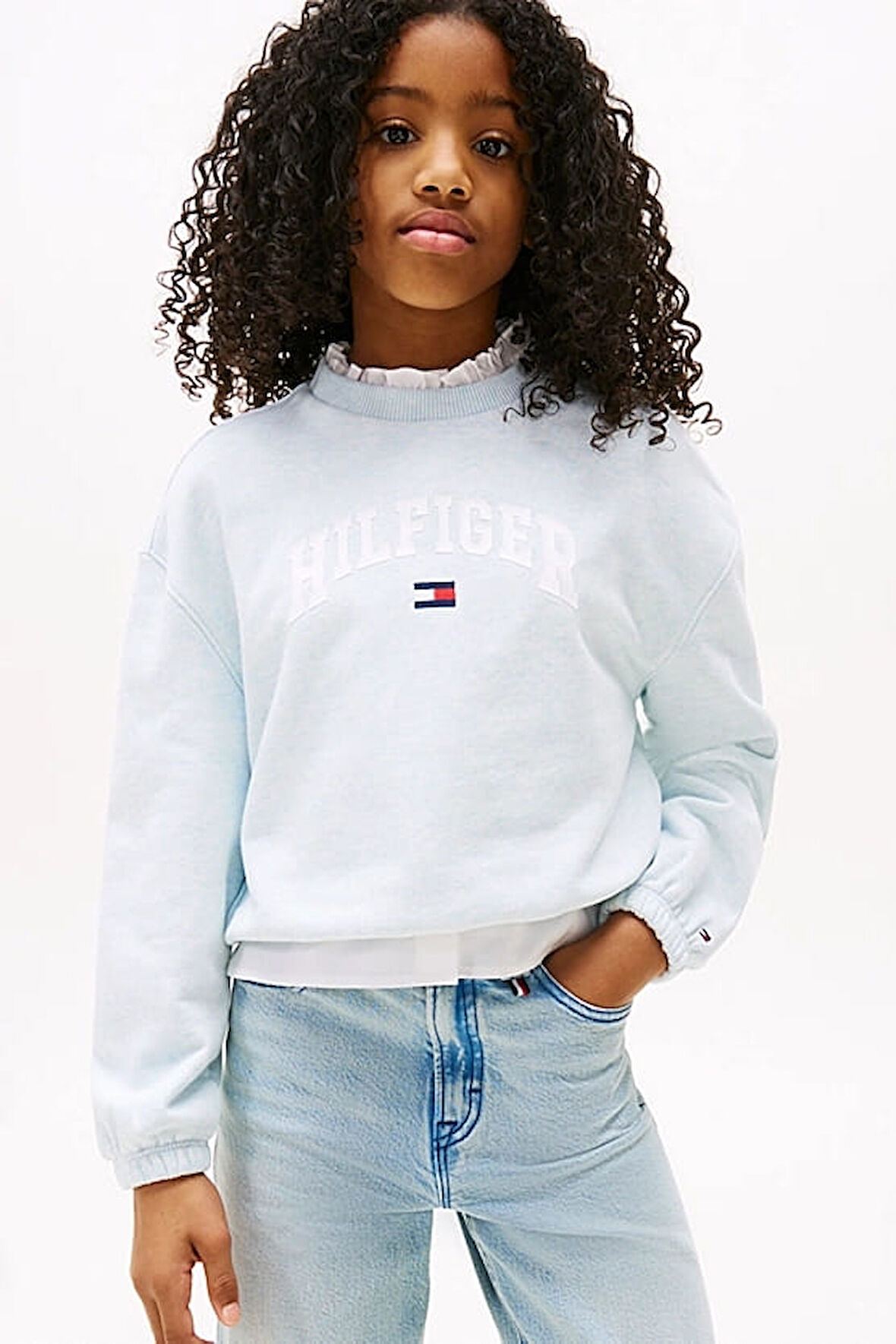 Kız Çocuk Th Varsity Sweatshirt - Mavi | 8 Yaş