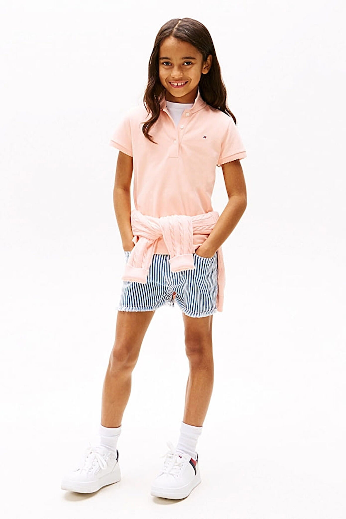 Kız Çocuk Essential Polo T-Shirt - Pudra | 14 Yaş