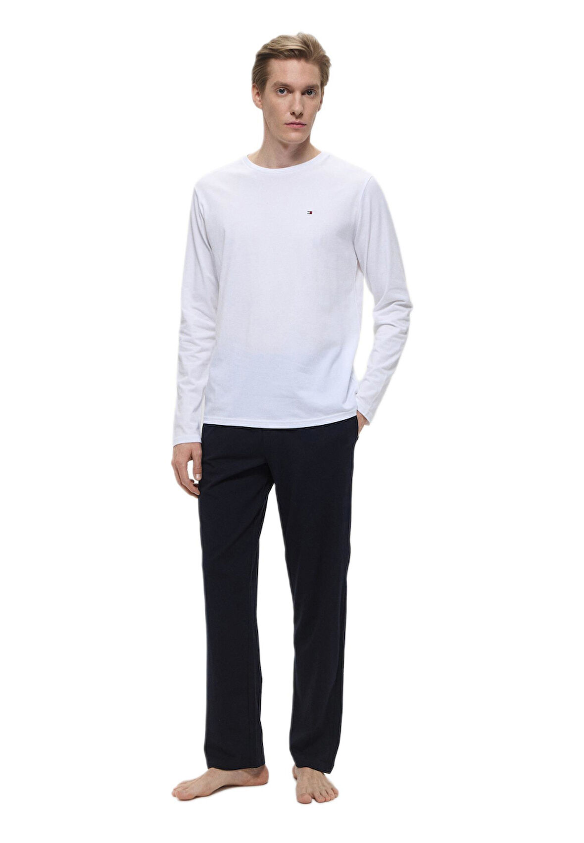 Tommy Hilfiger Erkek Beyaz Pijama Takım UM0UM03168
