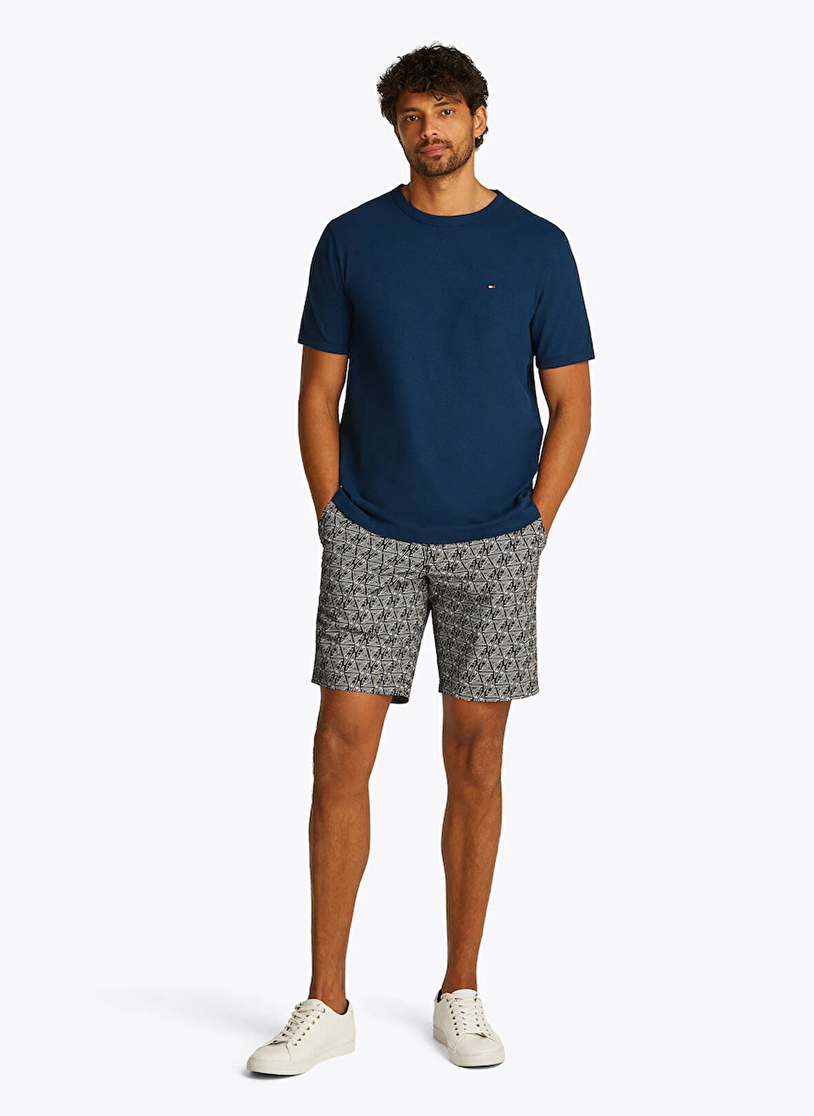 Tommy Hilfiger Mavi Erkek T-Shirt MW0MW38637DAF