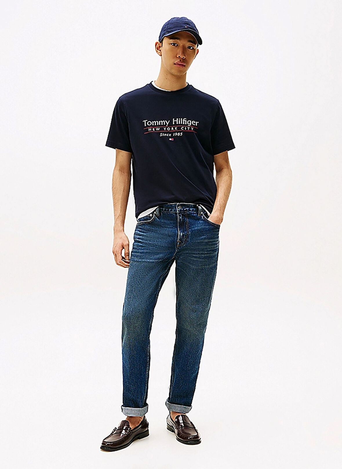 Tommy Hilfiger Mavi Erkek T-Shirt MW0MW38621DW5