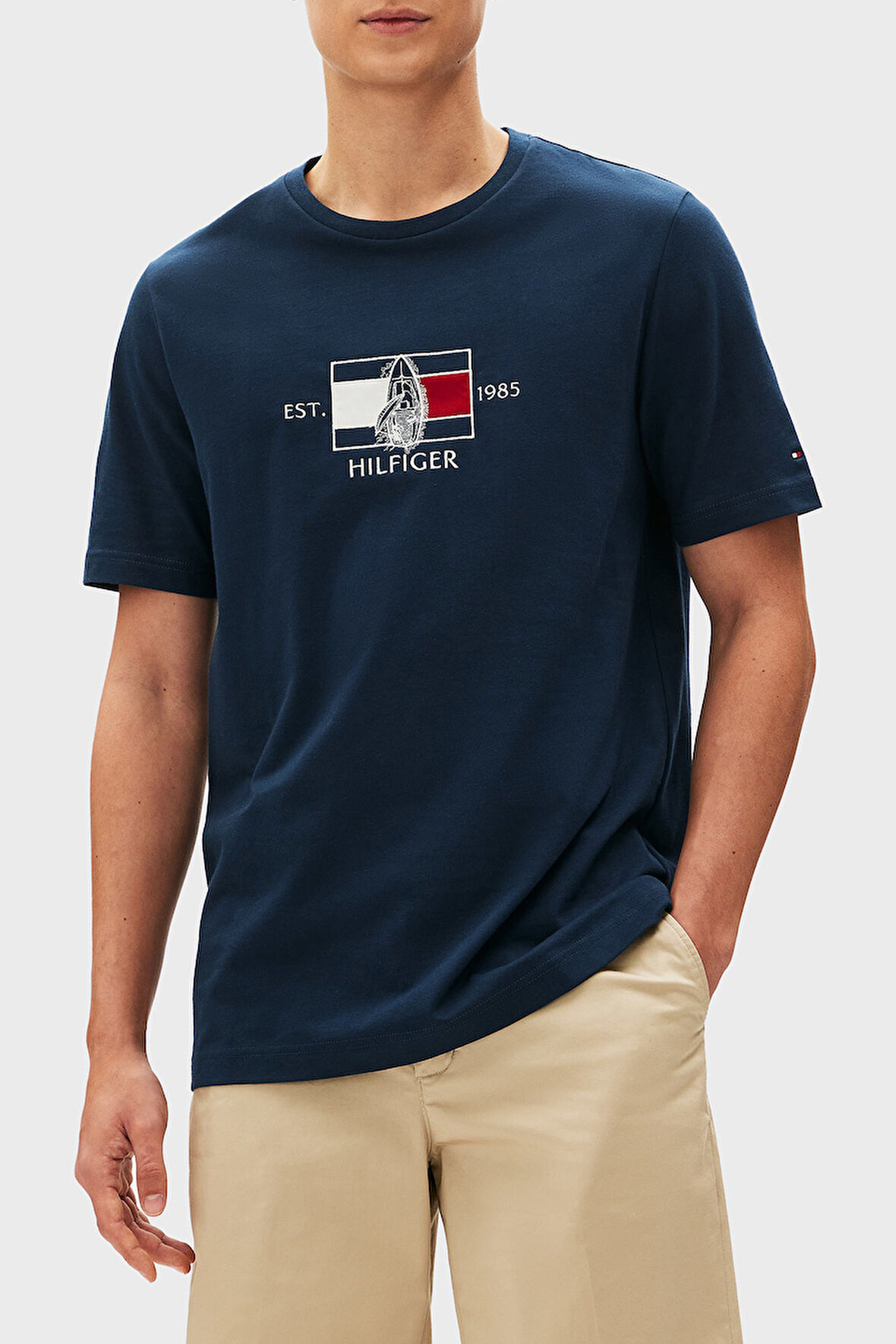 Tommy Hilfiger Erkek T Shirt MW0MW38628 DAF