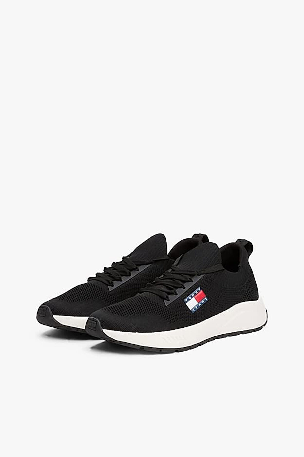 Erkek Tjm Runner Knit Örgü Sneaker - Siyah | 46