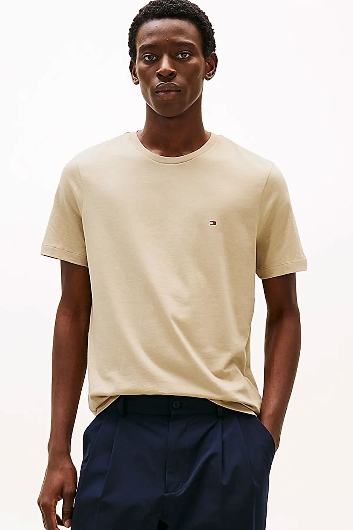 Erkek TH Ess Seasonal Regular Fit T-Shirt - Bej | M