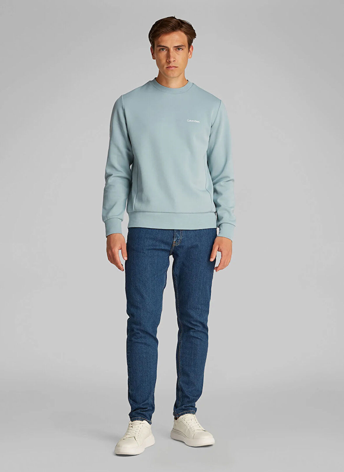 Calvin Klein Mavi Erkek Sweatshırt K10K109926CAZ