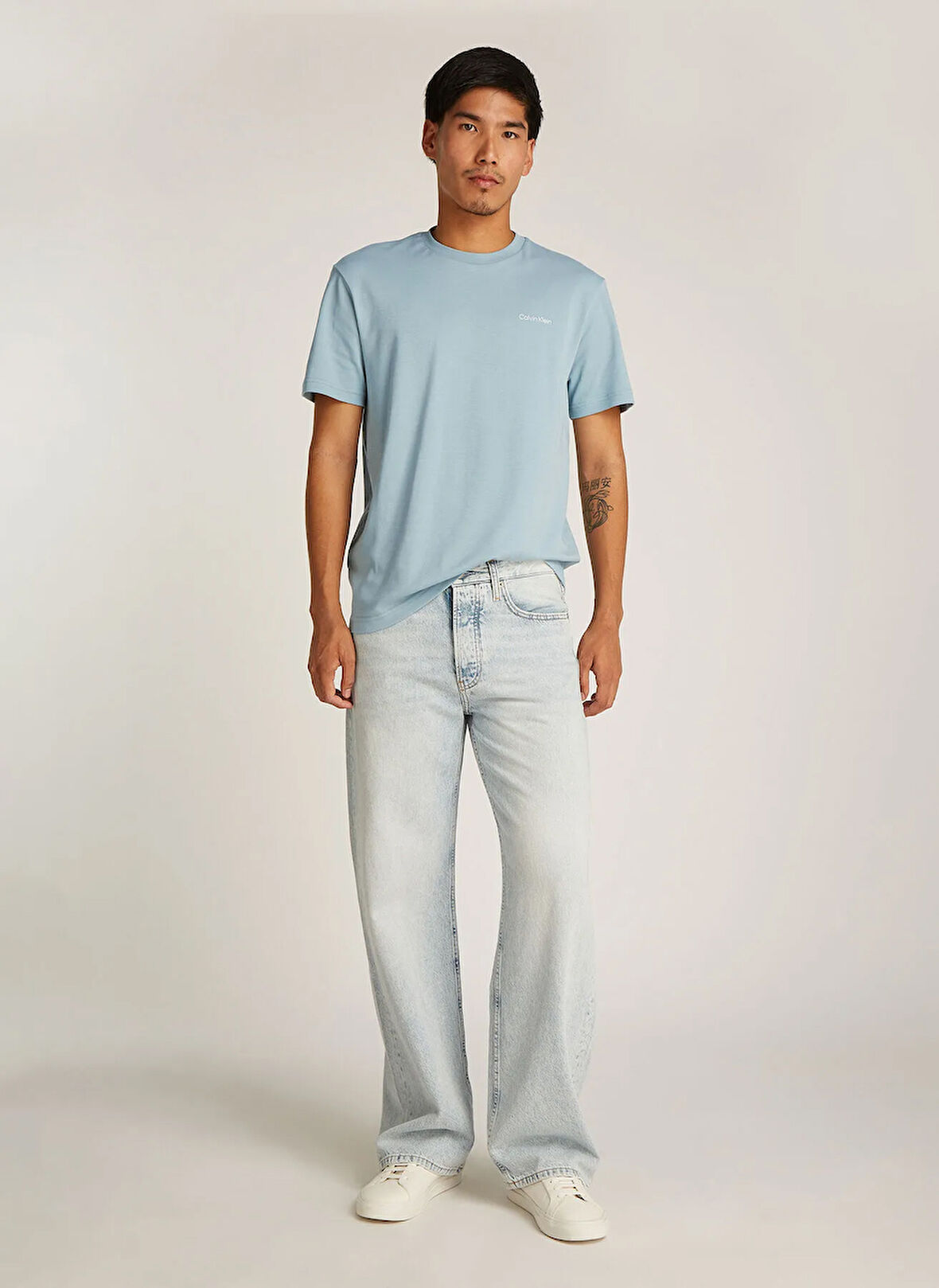 Calvin Klein Mavi Erkek T-Shirt K10K109894CAZ