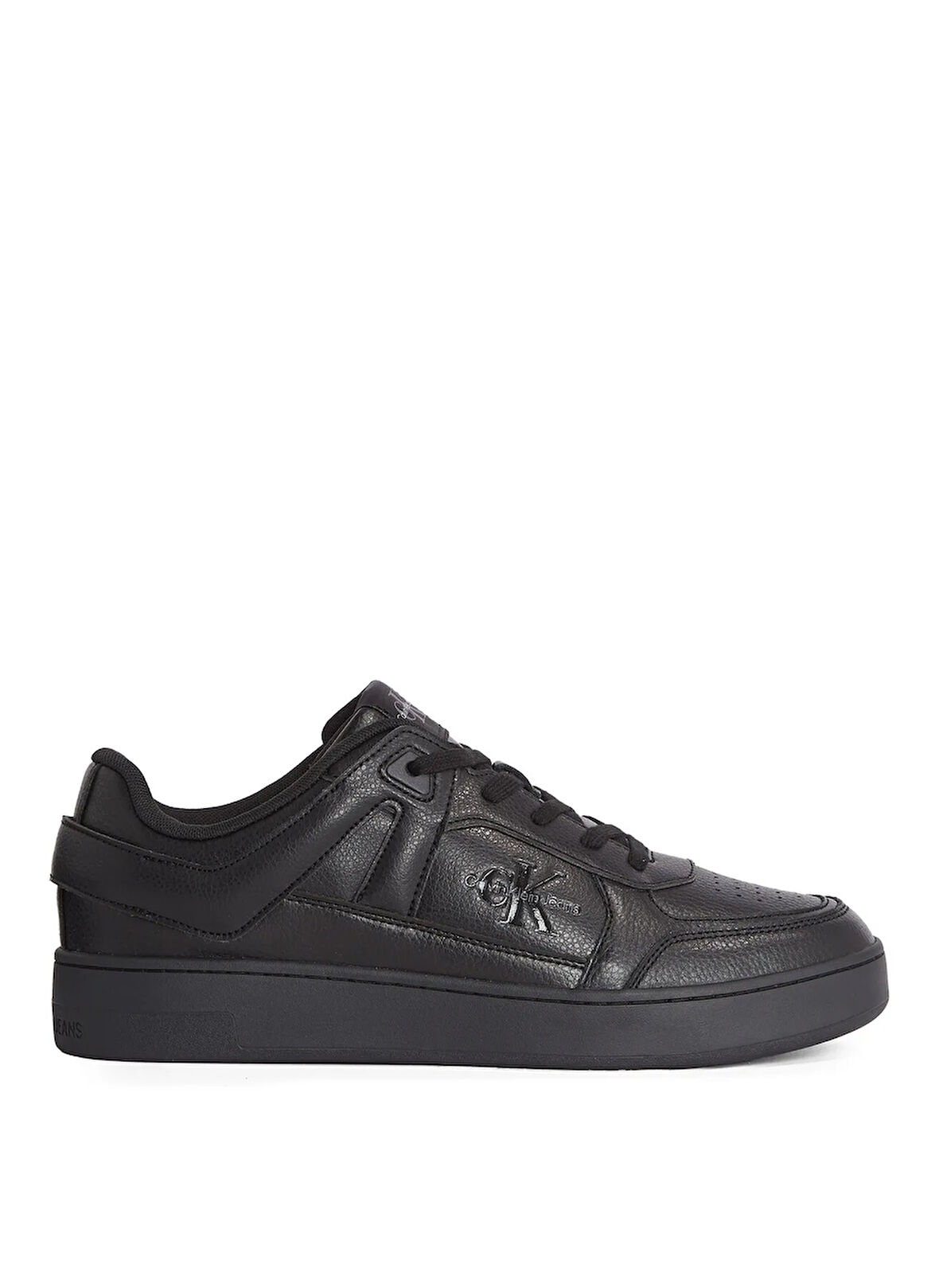 Calvin Klein Siyah Erkek Sneaker BASKET CUP LOW LACEUP TUMBLED