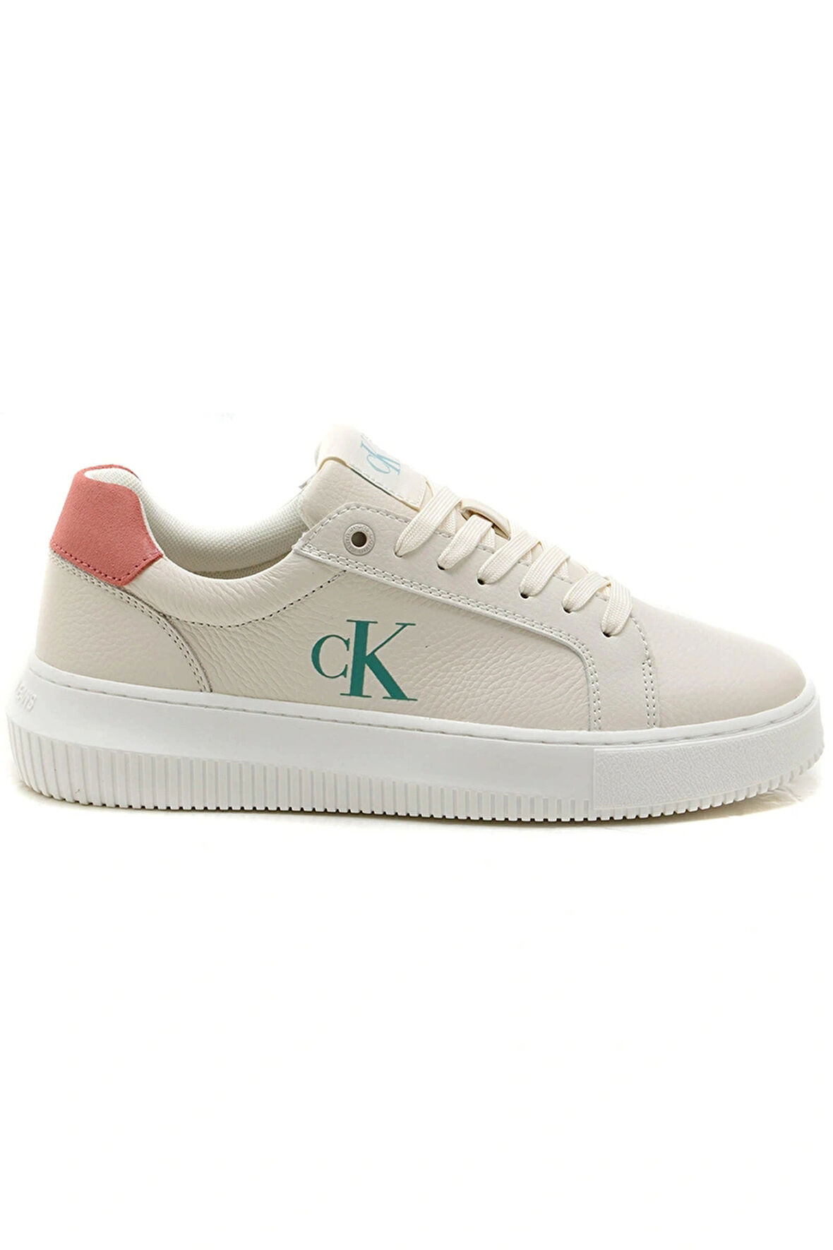Calvin Klein Jeans Kadın Chunky Taban CK Logo Beyaz Sneaker