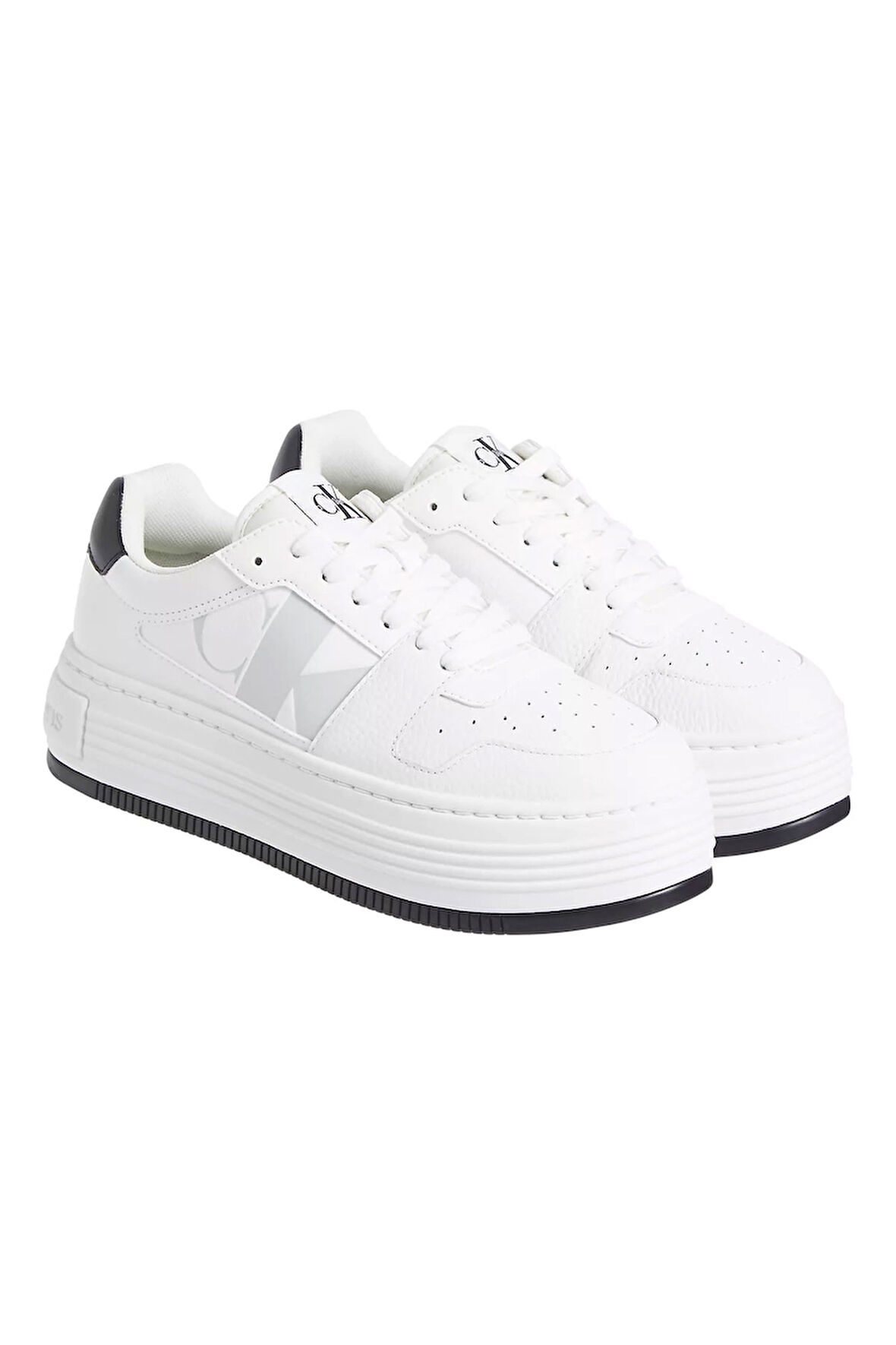 Kadın CK BOLD FLATF Düçük Bağcıklı Sneaker Ayakkabı - Beyaz | 39