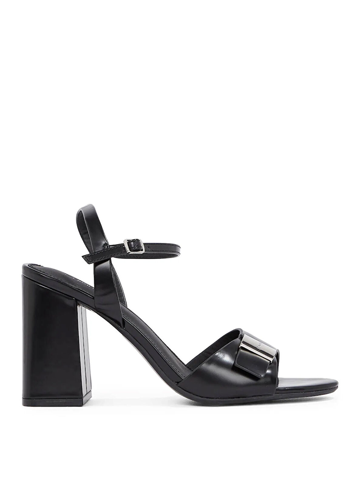 Calvin Klein Deri Siyah Kadın Topuklu Sandalet HW0HW02485