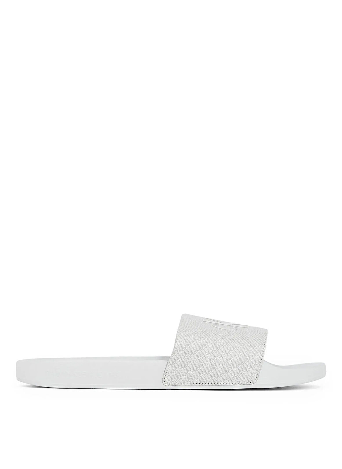 Calvin Klein Beyaz Erkek Plaj Terliği SLIDE AOP PRINT