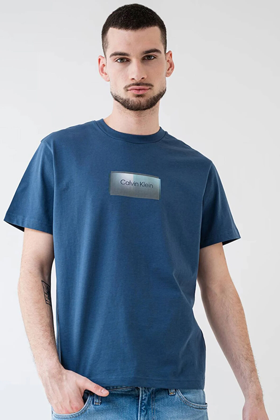 Calvin Klein Erkek Tişört-K10K114174BLUE