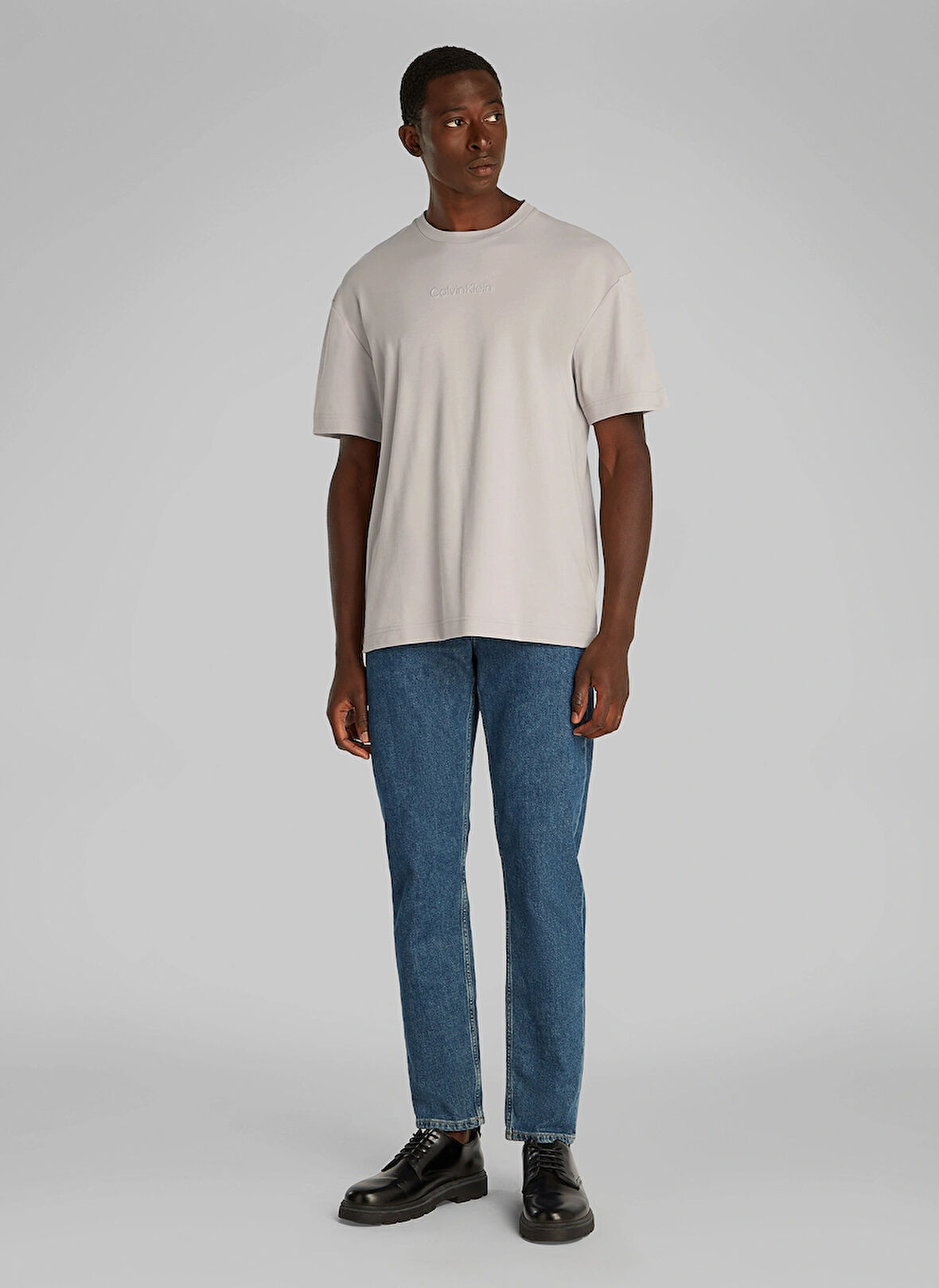 Calvin Klein Gri Erkek T-Shirt K10K114167PBQ