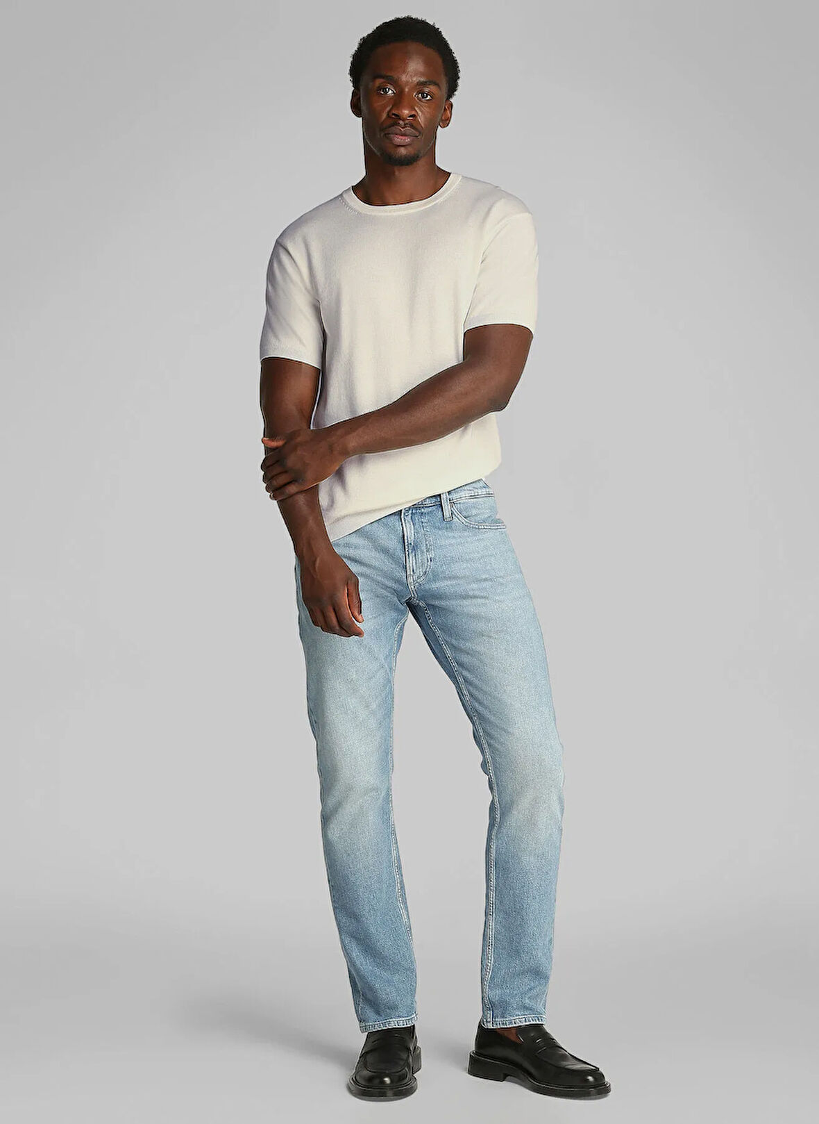 Calvin Klein Beyaz Erkek Kazak K10K114485YAS