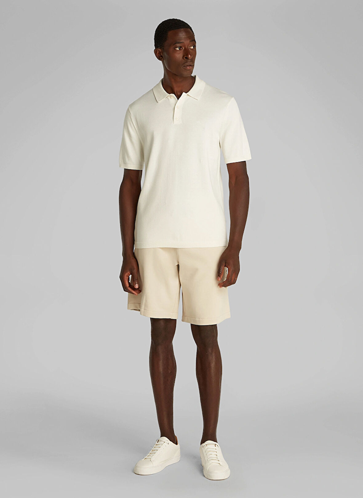 Calvin Klein Beyaz Erkek Kazak K10K114476YAS