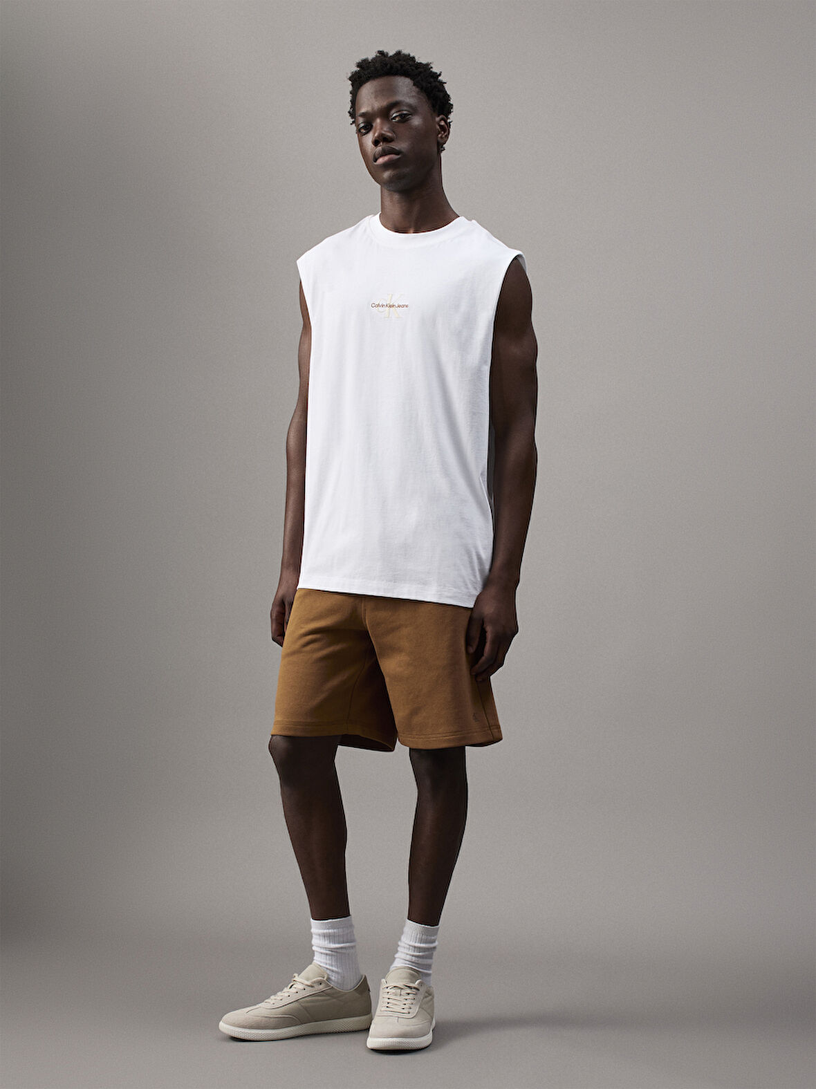 CALVIN KLEIN MONOLOGO SLEEVELESS TEE T-Shirt