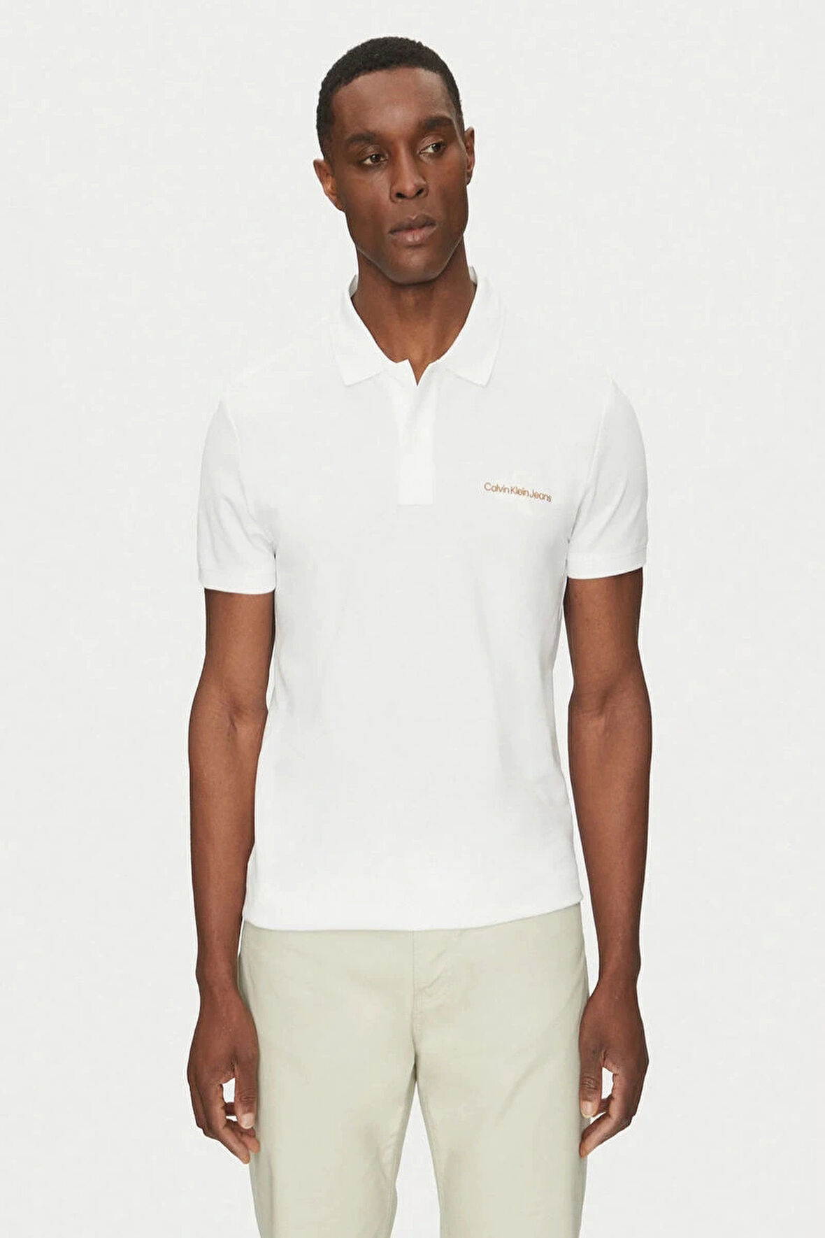 Calvin Klein Jeans Erkek Monogram Beyaz T-shirt