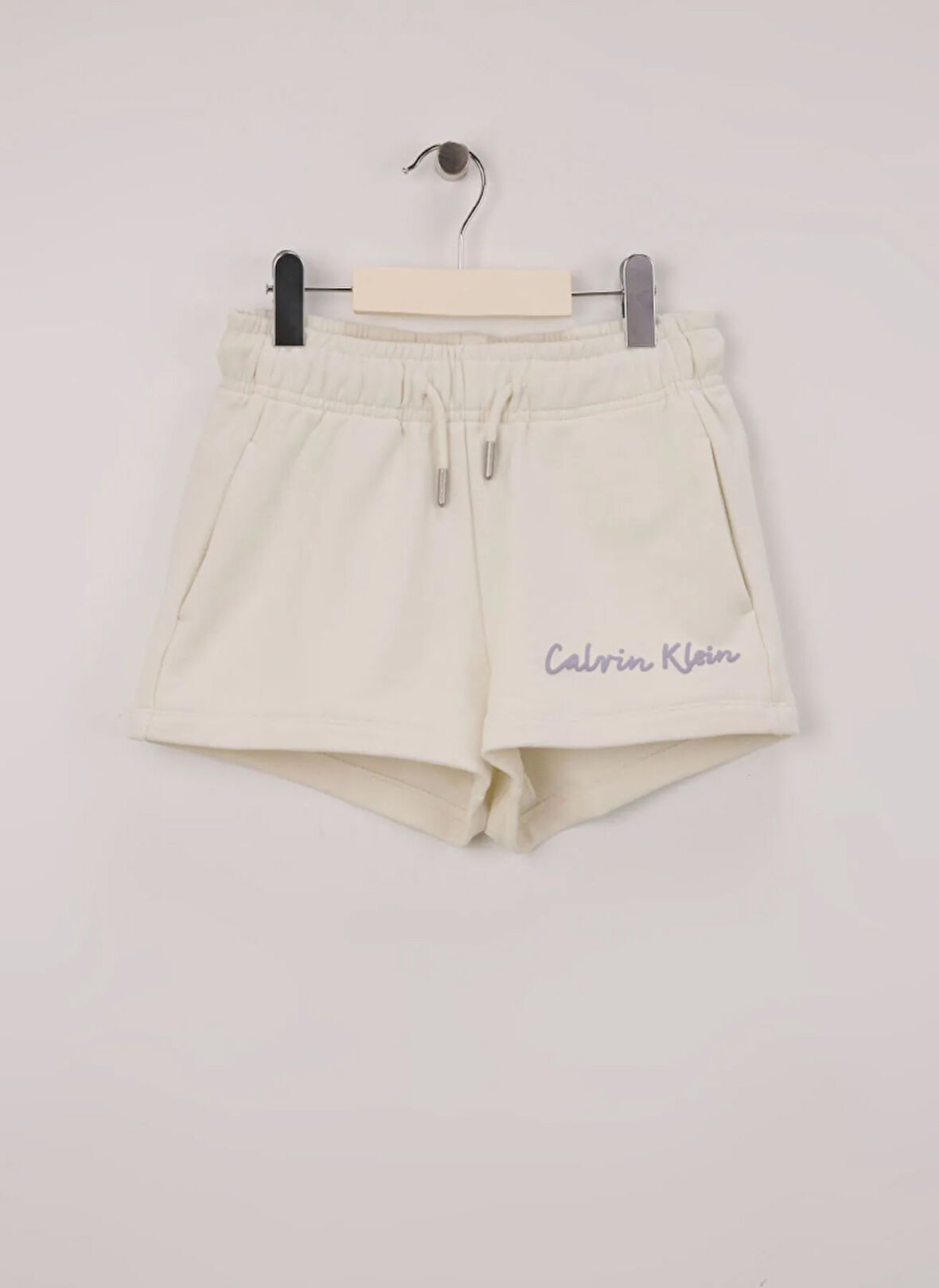 Calvin Klein Lastikli Bel Regular Fit Ekru Kız Çocuk Şort IG0IG02882YAS