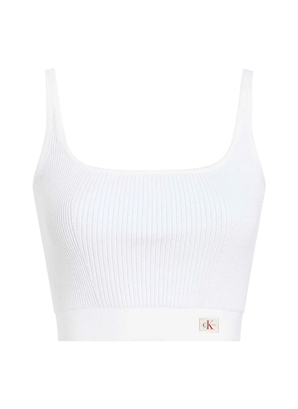 Calvin Klein Jeans Kare Yaka Düz Beyaz Kadın Atlet J20J225227YAA